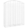 vidaXL Panier de gabions arqu&eacute; 200x50x220/240 cm Fer galvanis&eacute;