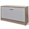 vidaXL Armoire &agrave; chaussures 3-en-1 Bois Ch&ecirc;ne et blanc