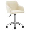 vidaXL Chaises pivotantes &agrave; manger lot de 4 cr&egrave;me tissu