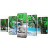 vidaXL Set de toiles murales imprim&eacute;es Bouddha 200 x 100 cm