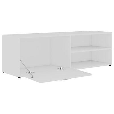 vidaXL Meuble TV Blanc 120x34x37 cm Bois d'ingénierie