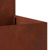 vidaXL Cache-pot de jardin Rouill&eacute; 80 x 80 x 48 cm Acier patin&eacute;