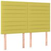 vidaXL Sommier &agrave; lattes de lit et matelas et LED Vert 140x190 cm Tissu