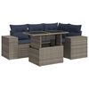 vidaXL Salon de jardin avec coussins 5 pcs gris r&eacute;sine tress&eacute;e