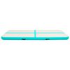 vidaXL Tapis gonflable de gymnastique avec pompe 500x100x15cm PVC Vert
