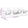 vidaXL Fauteuil inclinable avec porte-gobelets 4 places Marron Tissu