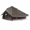 vidaXL Tente Tipi 20 personne Marron Gris Polyester et Acier