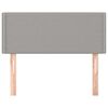 vidaXL T&ecirc;te de lit Gris clair 80x5x78/88 cm Tissu