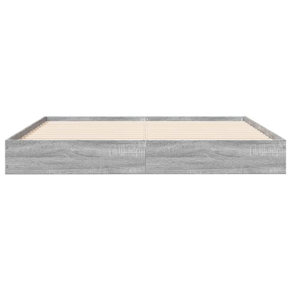 vidaXL Cadre de lit sans matelas sonoma gris 140x200 cm