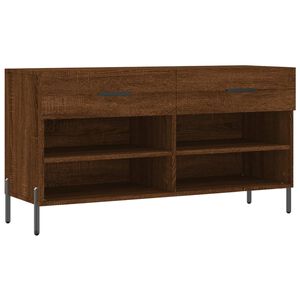 vidaXL Banc &agrave; chaussures ch&ecirc;ne marron 102x35x55 cm bois d'ing&eacute;nierie