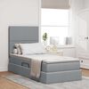 vidaXL Lit avec rangement et matelas Gris clair 90 x 200 cm Polyester