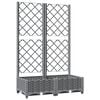 vidaXL Jardini&egrave;re avec treillis Gris clair 80x40x121,5 cm PP