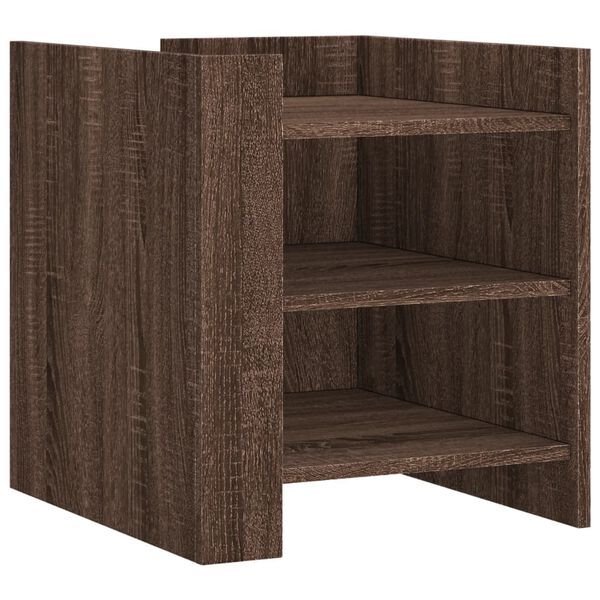 vidaXL Table de chevet ch&ecirc;ne marron 45x50x50 cm bois d&rsquo;ing&eacute;nierie