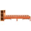vidaXL Lit biblioth&egrave;que sans matelas cire marron 160x200 cm pin massif