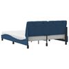 vidaXL Lit avec matelas bleu 160x200 cm tissu