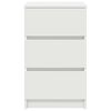 vidaXL Table de chevet avec 3 tiroirs blanc 39x35x65 cm