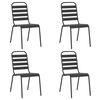 vidaXL Ensemble &agrave; manger de jardin 5 pcs anthracite acier