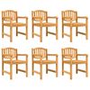 vidaXL Chaises de jardin lot de 6 58x59x88 cm bois massif de teck