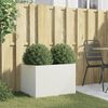 vidaXL Jardini&egrave;re blanc 62x47x46 cm acier