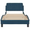 vidaXL Cadre de lit avec t&ecirc;te de lit Dover bleu 90x190 cm velours