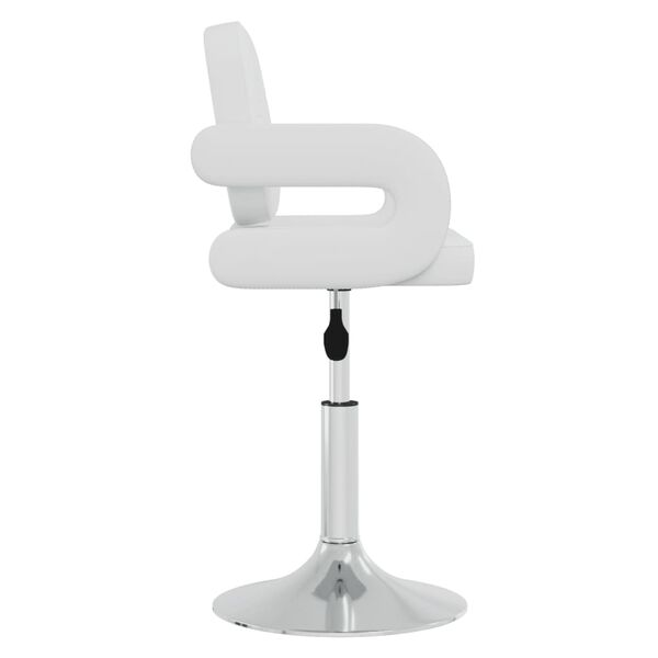 vidaXL Chaises pivotantes &agrave; manger lot de 6 blanc similicuir