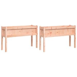 vidaXL Jardini&egrave;res 2 pcs avec pieds bois massif douglas