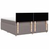 vidaXL Sommier &agrave; lattes de lit avec matelas Taupe 180x200 cm Tissu