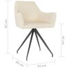 vidaXL Chaises &agrave; manger lot de 2 Cr&egrave;me Velours