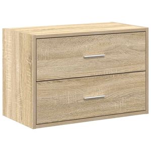 vidaXL Armoire avec 2 tiroirs ch&ecirc;ne sonoma 60x31x40 cm bois ing&eacute;nierie