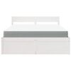 vidaXL Lit avec tiroirs et matelas blanc 140x200 cm bois massif de pin