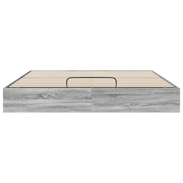 vidaXL Cadre de lit ottoman Gris Sonoma 193 x 120 x 25 cm