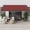 vidaXL Auvent r&eacute;tractable automatique bordeaux 450x350 cm