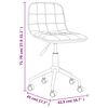 vidaXL Chaise pivotante de bureau Rouge bordeaux Velours