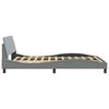 vidaXL Cadre de lit Dover gris clair 120x200 cm tissu