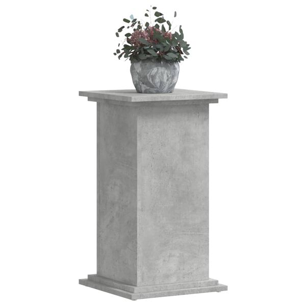 vidaXL Support pour plantes gris b&eacute;ton 33x33x60 cm bois d'ing&eacute;nierie