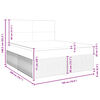 vidaXL Sommier &agrave; lattes de lit avec matelas Gris clair 180x200cm Tissu