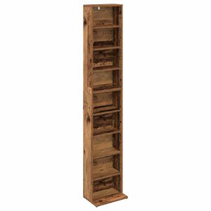 vidaXL Meuble CD Bois ancien 33 x 23,5 x 175 cm Bois d'ing&eacute;nierie