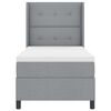 vidaXL Lit à ressorts avec matelas Gris clair 80 x 200 cm tissu