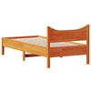 vidaXL Cadre de lit sans matelas cire marron 75x190 cm bois pin massif