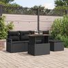 vidaXL Ensemble de salle &agrave; manger pour jardin 6 pcs Noir et Marron