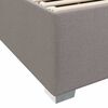 vidaXL Cadre de lit avec matelas Taupe 120 x 200 cm tissu