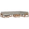 vidaXL Ensemble de canap&eacute;s d'ext&eacute;rieur 9 pcs Gris Naturel et Clair