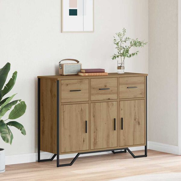 vidaXL Buffet avec tiroir Ch&ecirc;ne artisanal 97 x 32,5 x 74,5 cm