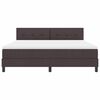 vidaXL Lit &agrave; ressorts avec matelas Marron fonc&eacute; 180 x 200 cm tissu