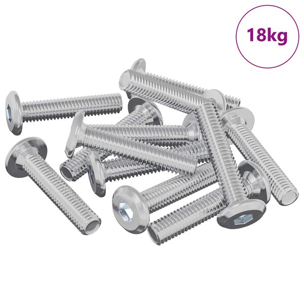 vidaXL Vis de verrou Uni 2647 pcs Argent&eacute; Acier