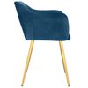 vidaXL Chaises &agrave; manger lot de 4 Bleu Velours
