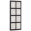 vidaXL Panneau mural sculpt&eacute; &agrave; la main MDF 40x80x1,5 cm Noir et blanc