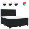 vidaXL Sommier &agrave; lattes de lit avec matelas Noir 180x200 cm Velours