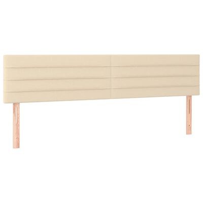 vidaXL Sommier à lattes de lit avec matelas crème 120x190 cm tissu