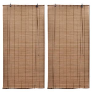 vidaXL Stores roulants en bambou 2 pcs 80x160 cm Marron